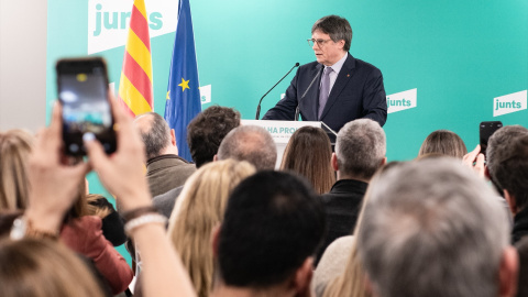 Puigdemont, el pasado 24 de enero en Perpiñán (Francia).