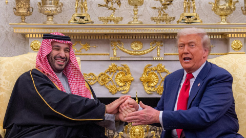 Mohammed bin Salman con Donald Trump en la Casa Blanca. Mohammed bin Salman con Donald Trump en la Casa Blanca.