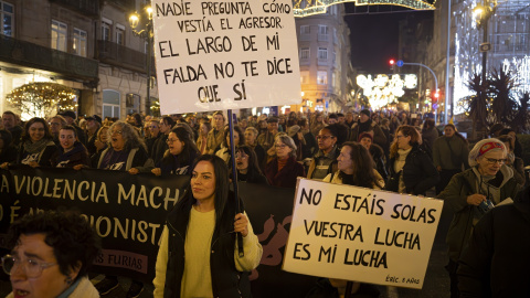 Decenas de manifestantes durante una concentración celebrada en Vigo con motivo del Día Internacional de la Eliminación de la Violencia contra las Mujeres el pasado 25 de noviembre. Decenas de manifestantes durante una concentración celebrada en Vigo con motivo del Día Internacional de la Eliminación de la Violencia contra las Mujeres el pasado 25 de noviembre.