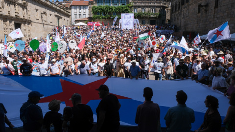 La praza da Quintana, el 25 de julio de 2025.