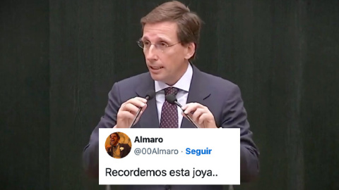Un tuitero comenta unas palabras de Almeida en 2025 sobre los bomberos y la ley 'trans'.