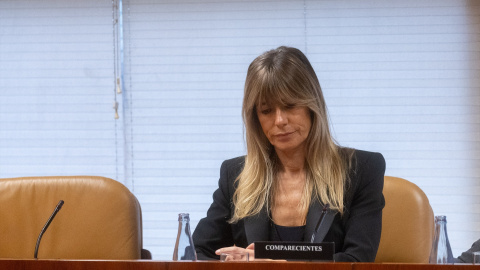Imagen archivo de la esposa del presidente del Gobierno, Begoña Gómez, durante la Comisión de Investigación.