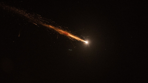 Un misil iraní avistado en el cielo en Tel Aviv (Israel), en una imagen de archivo. Un misil iraní avistado en el cielo en Tel Aviv (Israel), en una imagen de archivo.