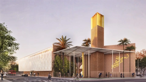 Infografía del aspecto que tendrá el centro cultural islámico. Infografía del aspecto que tendrá el centro cultural islámico.