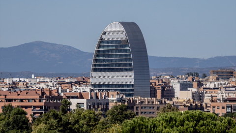 Fotografía de archivo de la sede del BBVA en Madrid.