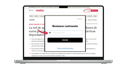 Inicia sesión y pulsa 'Olvidé mi contraseña? Al iniciar sesión, pulsa en el botón 'Olvidé mi contraseña' para que puedas recuperarla.