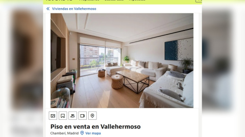 Imagen de la vivienda de González Amador a través de Idealista. Imagen de la vivienda de González Amador a través de Idealista.