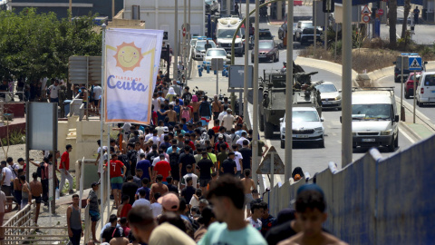Una calle de Ceuta, este viernes. Una calle de Ceuta, este viernes.