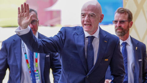 Gianni Infantino, presidente de la FIFA, en la final del Mundial. Gianni Infantino, presidente de la FIFA, en la final del Mundial.