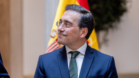 El ministro de Asuntos Exteriores, Unión Europea y Cooperación, José Manuel Albares, durante una reunión con el secretario de Estado de Asuntos Exteriores de la Commonwealth. El ministro de Asuntos Exteriores, Unión Europea y Cooperación, José Manuel Albares, durante una reunión con el secretario de Estado de Asuntos Exteriores de la Commonwealth.