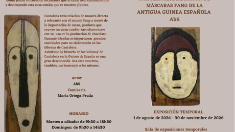 "Cuasi Neo Fang": la reinterpretación de las máscaras tradicionales de Guinea Española llega a Puente Viesgo