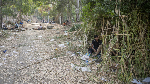 Varios migrantes, a 1 de agosto de 2026, en Ceuta. Varios migrantes, a 1 de agosto de 2026, en Ceuta.