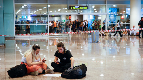 el-prat-huelga Groundforce presta servicios de asistencia en tierra a diversas compañías que operan en las terminales.