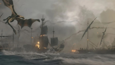 Imagen de una batalla naval en 'La Casa del Dragón', la precuela de 'Juego de Tronos'.