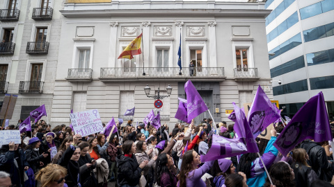 Una manifestación convocada por el Sindicato de Estudiantes por el 8M, en una imagen de archivo.