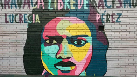 Un mural en Madrid que rinde homenaje a Lucrecia Pérez.