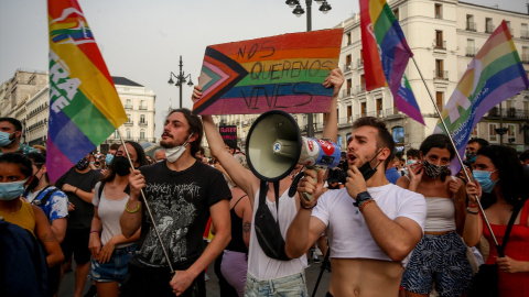 Concentraciones en Madrid en respuesta al asesinato de Samuel Luiz. Concentraciones en Madrid en respuesta al asesinato de Samuel Luiz.
