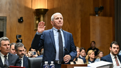 El Dr. Anthony Fauci presta juramento durante una audiencia del Comité de Seguridad Nacional y Asuntos Gubernamentales del Senado en el Capitolio, en Washington D.C (29/07/26) El Dr. Anthony Fauci presta juramento durante una audiencia del Comité de Seguridad Nacional y Asuntos Gubernamentales del Senado en el Capitolio, en Washington D.C (29/07/26)