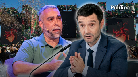 El ministro de Derechos Sociales, Consumo y Agenda 2030 y el portavoz de Facua en una imagen.