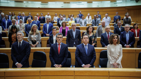Los ministros del Interior, de la Presidencia, Justicia y Relaciones con las Cortes, de Asuntos Exteriores, Unión Europea y Cooperación, en el Senado, a 28 de mayo de 2024. Los ministros del Interior, de la Presidencia, Justicia y Relaciones con las Cortes, de Asuntos Exteriores, Unión Europea y Cooperación, en el Senado, a 28 de mayo de 2024.