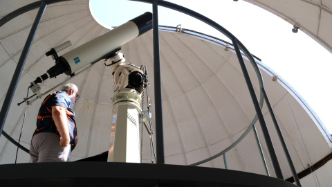 Un telescopi de l'Observatori de l'Ebre, en una imatge recent. 12/08/2025 Un telescopi de l'Observatori de l'Ebre, en una imatge recent.
