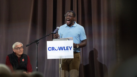 David Crowley, el candidato moderado del Partido Republicano en Wisconsin, a 10 de agosto de 2026.
