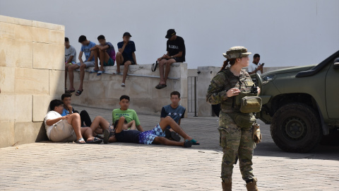 Varios militares dan apoyo a efectivos de la Policía Nacional en Ceuta, a 10 de agosto de 2026. Varios militares dan apoyo a efectivos de la Policía Nacional en Ceuta, a 10 de agosto de 2026.