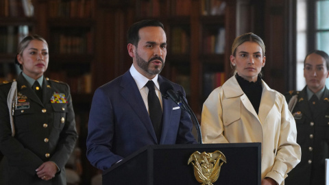 El presidente colombiano, Abelardo de la Espriella, junto a la primera dama, Ana Lucía Pineda, a 12 de agosto de 2026. El presidente colombiano, Abelardo de la Espriella, junto a la primera dama, Ana Lucía Pineda, a 12 de agosto de 2026.