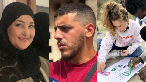 Halima, Abdellah y María, tres vecinos de Ceuta que se han volcado con los migrantes. Halima, Abdellah y María, tres vecinos de Ceuta que se han volcado con los migrantes.