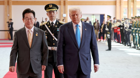 El presidente de Estados Unidos, Donald Trump, y su homólogo de Corea del Sur, Lee Jae Myung, a 29 de octubre de 2025.