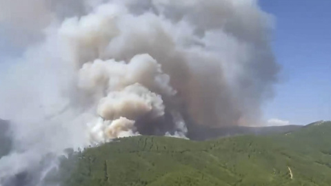 El fuego de Pinofranqueado (Cáceres). El fuego de Pinofranqueado (Cáceres).