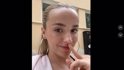 Captura de pantalla del vídeo de Fabiana Sevillano en el que se lamentaba de no haber tenido "tres meses de verano". Captura de pantalla del vídeo de Fabiana Sevillano en el que se lamentaba de no haber tenido "tres meses de verano".