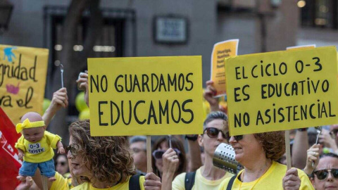 Las educadoras recuerdan que el 0-3 "no es un negocio" ante un curso marcado por la privatización en Castilla-La Mancha Las educadoras recuerdan que el 0-3 "no es un negocio" ante un curso marcado por la privatización en Castilla-La Mancha