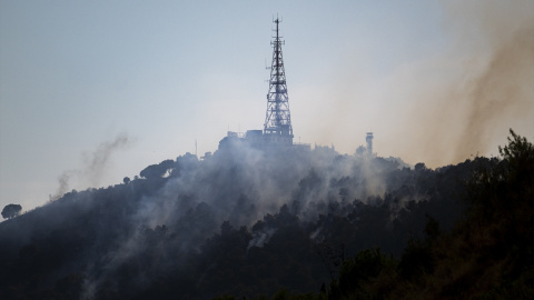 Vista de un fuego en Collserola en una imagen de archivo del pasado 14 de agosto.