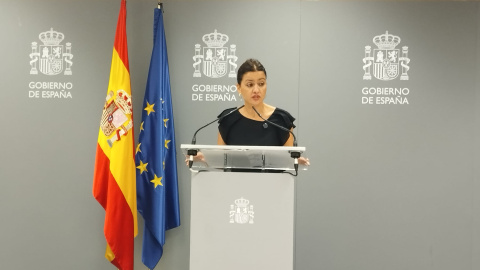 La ministra de Juventud e Infancia, Sira Rego, tras la Conferencia Sectorial de Juventud e Infancia del jueves 27 de agosto de 2026, en Madrid.