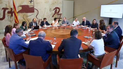 Imatge del primer Consell Executiu de la Generalitat del curs, celebrat dimarts, 25 d'agost.
