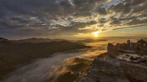 Posta de sol des del municipi de Siurana Posta de sol des del municipi de Siurana