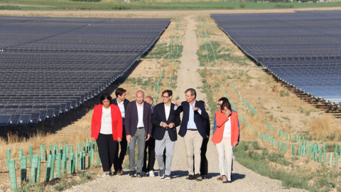 Visita del president Salvador Illa i la consellera Sílvia Paneque al parc solar d'Alcarràs (Segrià), feta aquest dissabte, 29 d'agost. 29/08/2026 Visita del president Salvador Illa i la consellera Sílvia Paneque al parc solar d'Alcarràs (Segrià), feta aquest dissabte, 29 d'agost.