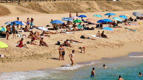 La platja del Callao, a Mataró, en una imatge d'aquest agost. 29/08/2026 La platja del Callao, a Mataró, en una imatge d'aquest agost.