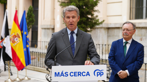 El presidente nacional de Partido Popular, Alberto Núñez Feijóo, en una declaración en el marco del Día de Ceuta, a 02 de septiembre de 2026. El presidente nacional de Partido Popular, Alberto Núñez Feijóo, en una declaración en el marco del Día de Ceuta, a 02 de septiembre de 2026.