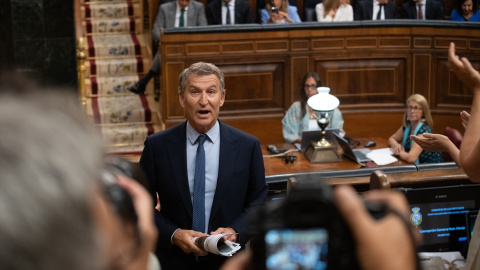 Feijóo Feijóo, tras su intervención.