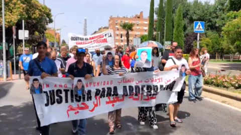Manifestación en Torrejón de Ardoz por la muerte de Abderrahim