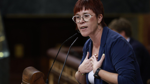 La diputada de Sumar Águeda Micó interviene en el pleno en el Congreso. La diputada de Sumar Águeda Micó interviene en el pleno en el Congreso.
