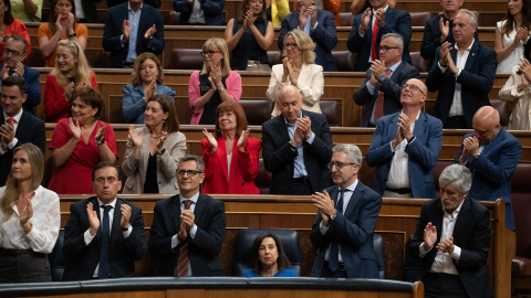 Margarita Robles, durante el Pleno de este miércoles.