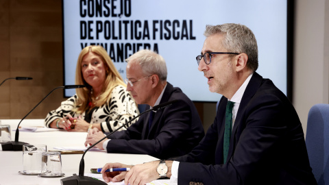 El ministro de Hacienda, Arcadi España, tras el Consejo de Política Fiscal y Financiera.