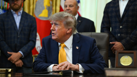 Donald Trump hace un anuncio en la Casa Blanca, a 4 de septiembre de 2026.