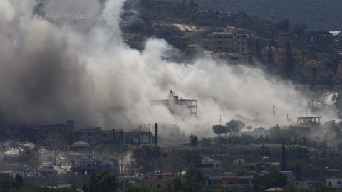 Ataque israelí en el sur de Líbano este viernes. Ataque israelí en el sur de Líbano este viernes.