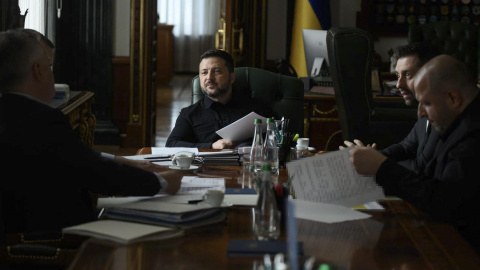 Steve Witkoff y Jared Kushner en su parada en Ucrania.