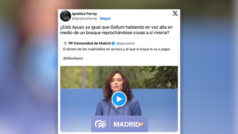 Ignatius Farray comenta un tuit del PP de Ayuso.