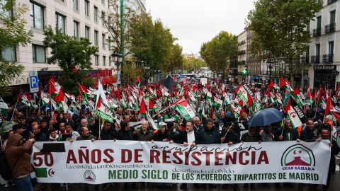 Manifestación ‘50 años de resistencia del pueblo saharaui’, en 2025. Archivo. Manifestación ‘50 años de resistencia del pueblo saharaui’, en 2025. Archivo.